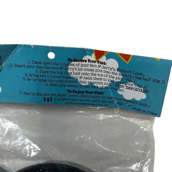 NEW SEALED Ben & Jerry's Euphori-Lock Ice Cream Pint Combination Lock Protector - Picture 6 of 7